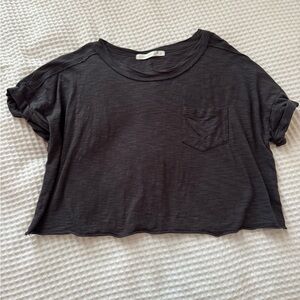 Altard State Black Crop Tee Pocket